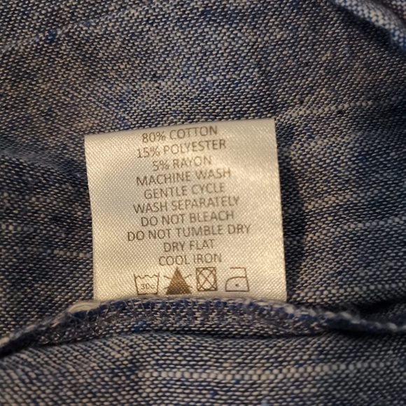 Mud Pie Chambray Blue Ivy Tiered Dress Size S - Picture 11 of 14